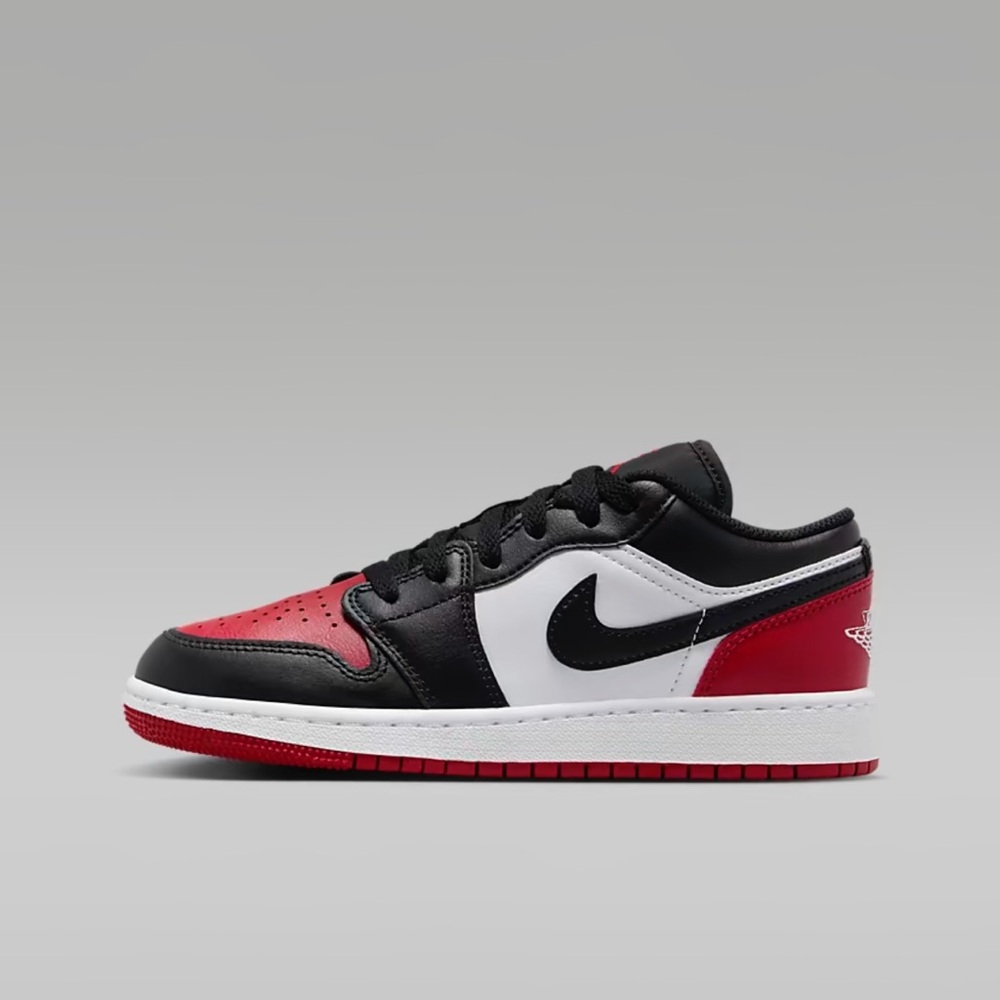 Air Jordan Black, Red, and White Sneakers